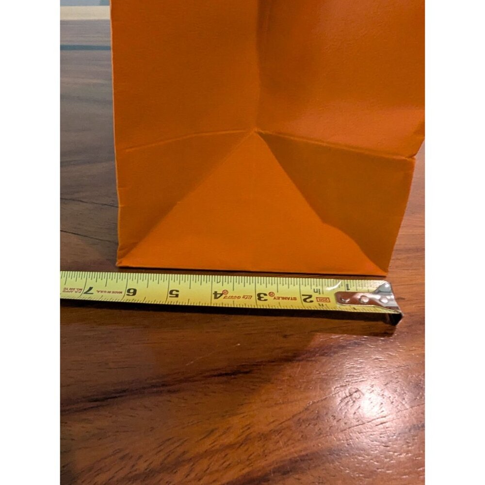 Hermes Orange Paper Shopping Tote Gift Bag With Handles 16x16x6 - Picture 10 of 10